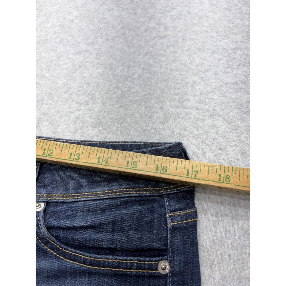 Hudson Ginny Crop Straight Jeans Womens 30 Mid Rise Medium Wash Cuffed 24 USA - Picture 4 of 15